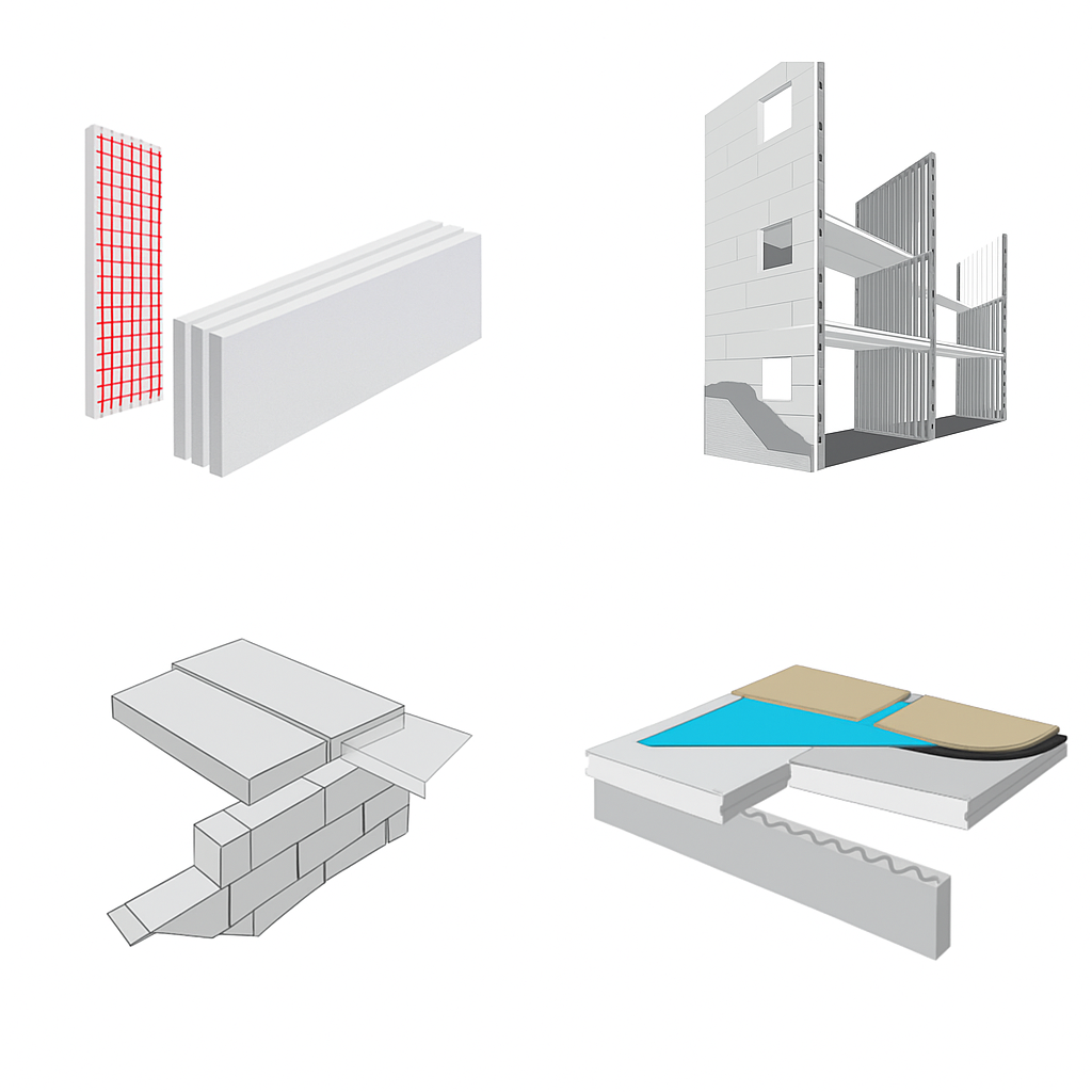 Một số ứng dụng của tấm panel AAC