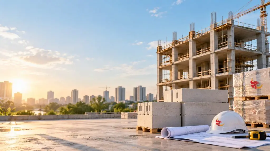 Công trình xây bằng gạch bê tông khí chưng áp AAC