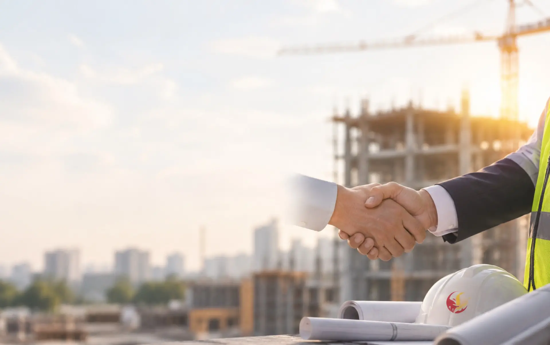 Bắt tay hợp tác tại công trường
